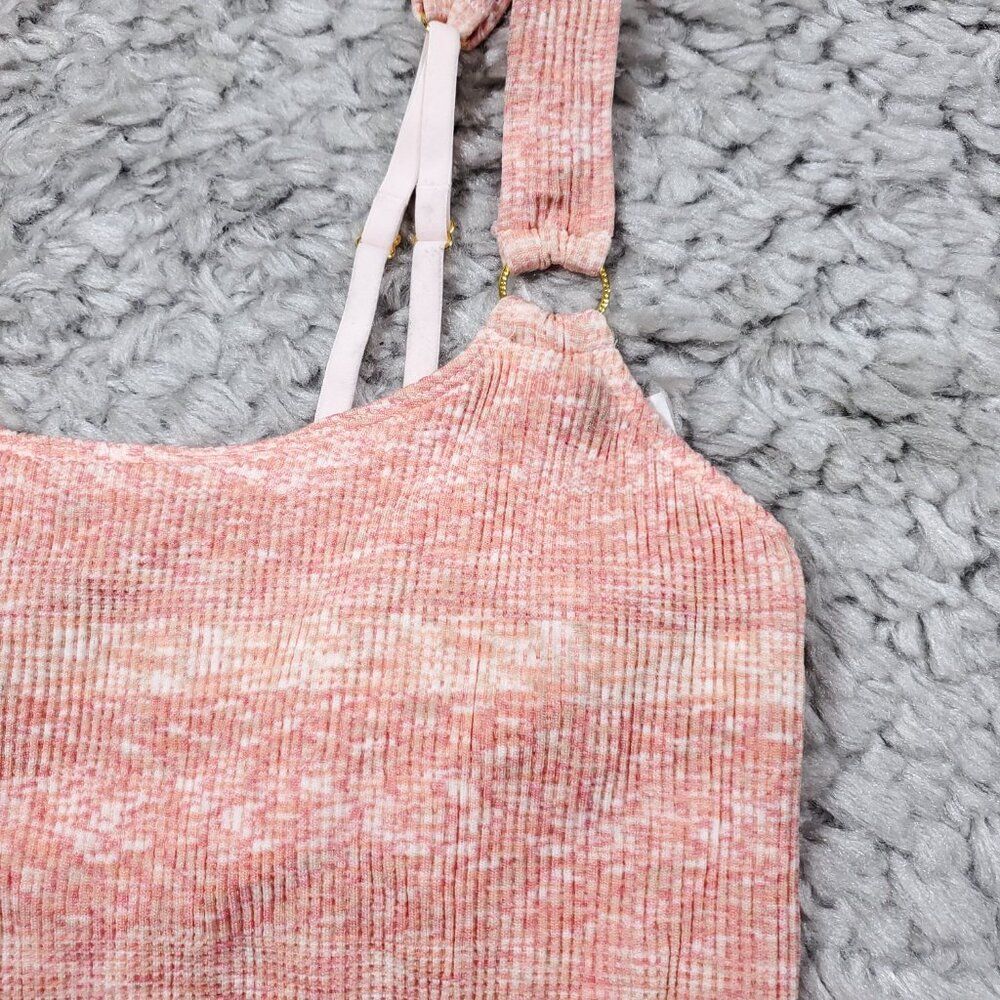 READ Aerie Seamless Ring Longline Bralette Beach Peach Pink Stretch Size Small - Picture 4 of 11